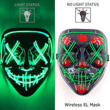Load image into Gallery viewer, Masque LED Néon Halloween