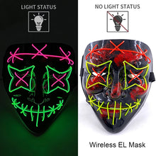 Load image into Gallery viewer, Masque LED Néon Halloween