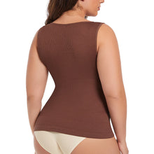Load image into Gallery viewer, Womens Tummy Control Shapewear Tank Top with V Neck Seam-free Body Shaper Slimming Compression Tank Top
