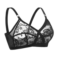 Load image into Gallery viewer, Unlined Soft Womens Bra Sexy Lace Bralette Minimizer Wireless Female Underwear Large Bosom Brassiere Plus Size Bra B C D E F Cup
