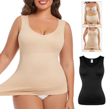Load image into Gallery viewer, Womens Tummy Control Shapewear Tank Top with V Neck Seam-free Body Shaper Slimming Compression Tank Top

