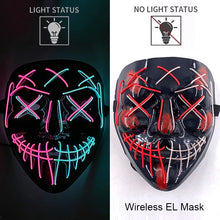 Load image into Gallery viewer, Masque LED Néon Halloween
