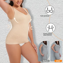 Load image into Gallery viewer, Womens Tummy Control Shapewear Tank Top with V Neck Seam-free Body Shaper Slimming Compression Tank Top
