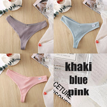 Load image into Gallery viewer, Ensemble de 3 Strings en Coton pour Femme – 6 Couleurs
