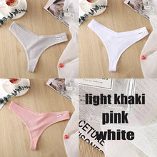 Load image into Gallery viewer, Ensemble de 3 Strings en Coton pour Femme – 6 Couleurs
