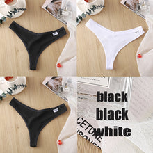 Load image into Gallery viewer, Ensemble de 3 Strings en Coton pour Femme – 6 Couleurs

