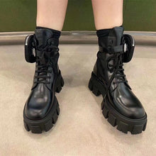 Load image into Gallery viewer, Bottes Plateforme Moto pour Femme avec Pochette
