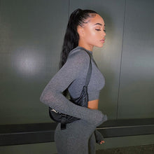 Load image into Gallery viewer, Ensemble Sport Crop Top et Legging Taille Haute
