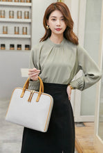 Load image into Gallery viewer, Sac à Main en Cuir Façon Crocodile avec Pochette Ordinateur

