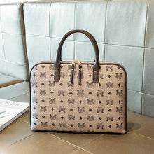 Load image into Gallery viewer, Sac à Main en Cuir Façon Crocodile avec Pochette Ordinateur
