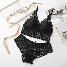 Load image into Gallery viewer, Ensemble Bralette Dos Nu en Dentelle Sans Couture
