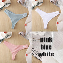 Load image into Gallery viewer, Ensemble de 3 Strings en Coton pour Femme – 6 Couleurs
