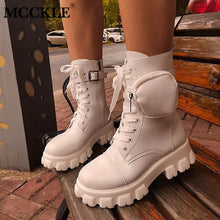 Load image into Gallery viewer, Bottes de Combat pour Femme avec Poche à Lacets
