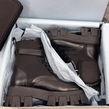 Load image into Gallery viewer, Bottes Plateforme Moto pour Femme avec Pochette
