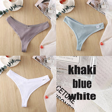 Load image into Gallery viewer, Ensemble de 3 Strings en Coton pour Femme – 6 Couleurs
