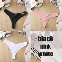Load image into Gallery viewer, Ensemble de 3 Strings en Coton pour Femme – 6 Couleurs
