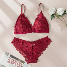 Load image into Gallery viewer, Ensemble Bralette Dos Nu en Dentelle Sans Couture
