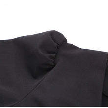 Load image into Gallery viewer, Robe Noire Manches Courtes pour Femme
