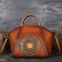 Load image into Gallery viewer, Sac à Main Totem en Cuir Véritable
