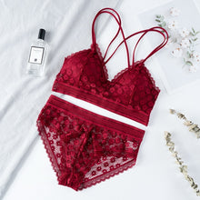Load image into Gallery viewer, Ensemble Bralette Dos Nu en Dentelle Sans Couture

