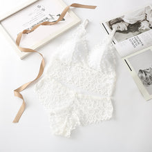 Load image into Gallery viewer, Ensemble Bralette Dos Nu en Dentelle Sans Couture
