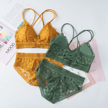 Load image into Gallery viewer, Ensemble Bralette Dos Nu en Dentelle Sans Couture
