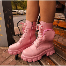 Load image into Gallery viewer, Bottes de Combat pour Femme avec Poche à Lacets
