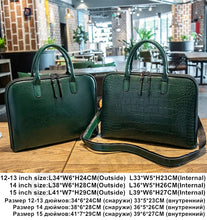 Load image into Gallery viewer, Sac à Main en Cuir Façon Crocodile avec Pochette Ordinateur
