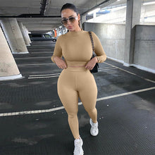 Load image into Gallery viewer, Ensemble Sport Crop Top et Legging Taille Haute
