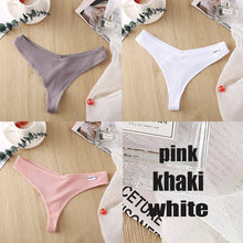 Load image into Gallery viewer, Ensemble de 3 Strings en Coton pour Femme – 6 Couleurs
