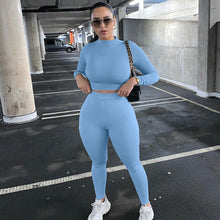 Load image into Gallery viewer, Ensemble Sport Crop Top et Legging Taille Haute
