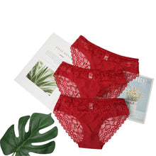 Load image into Gallery viewer, Ensemble 3 Culottes en Dentelle Transparente
