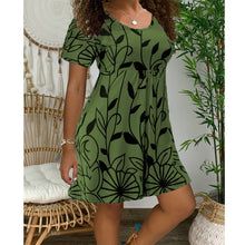 Load image into Gallery viewer, Robe d'Été Ample Imprimée Grande Taille
