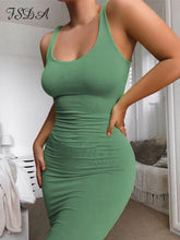 Load image into Gallery viewer, Mini Robe Basique Col Carré Sans Manches
