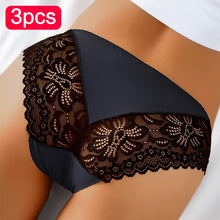 Load image into Gallery viewer, Ensemble 3 Culottes en Dentelle Transparente
