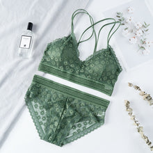 Load image into Gallery viewer, Ensemble Bralette Dos Nu en Dentelle Sans Couture
