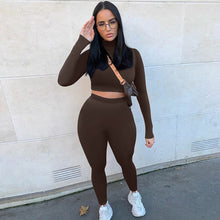 Load image into Gallery viewer, Ensemble Sport Crop Top et Legging Taille Haute
