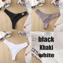 Load image into Gallery viewer, Ensemble de 3 Strings en Coton pour Femme – 6 Couleurs
