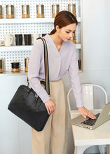 Load image into Gallery viewer, Sac à Main en Cuir Façon Crocodile avec Pochette Ordinateur
