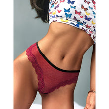 Load image into Gallery viewer, Culotte Transparente Motif Cœur Taille Basse
