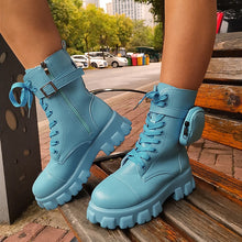 Load image into Gallery viewer, Bottes de Combat pour Femme avec Poche à Lacets
