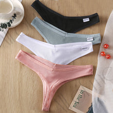 Load image into Gallery viewer, Ensemble de 3 Strings en Coton pour Femme – 6 Couleurs

