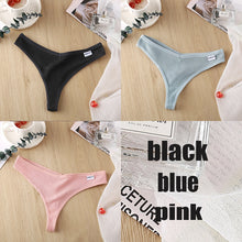 Load image into Gallery viewer, Ensemble de 3 Strings en Coton pour Femme – 6 Couleurs
