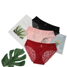 Load image into Gallery viewer, Ensemble 3 Culottes en Dentelle Transparente
