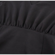 Load image into Gallery viewer, Robe Noire Manches Courtes pour Femme
