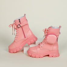 Load image into Gallery viewer, Bottes de Combat pour Femme avec Poche à Lacets
