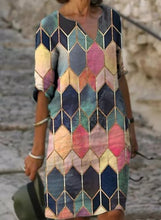 Load image into Gallery viewer, Robe Ample Col en V Manches Mi-Longues
