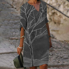 Load image into Gallery viewer, Robe Ample Col en V Manches Mi-Longues
