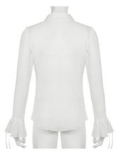 Load image into Gallery viewer, Chemise Manches Évasées en Maille Semi-Transparente
